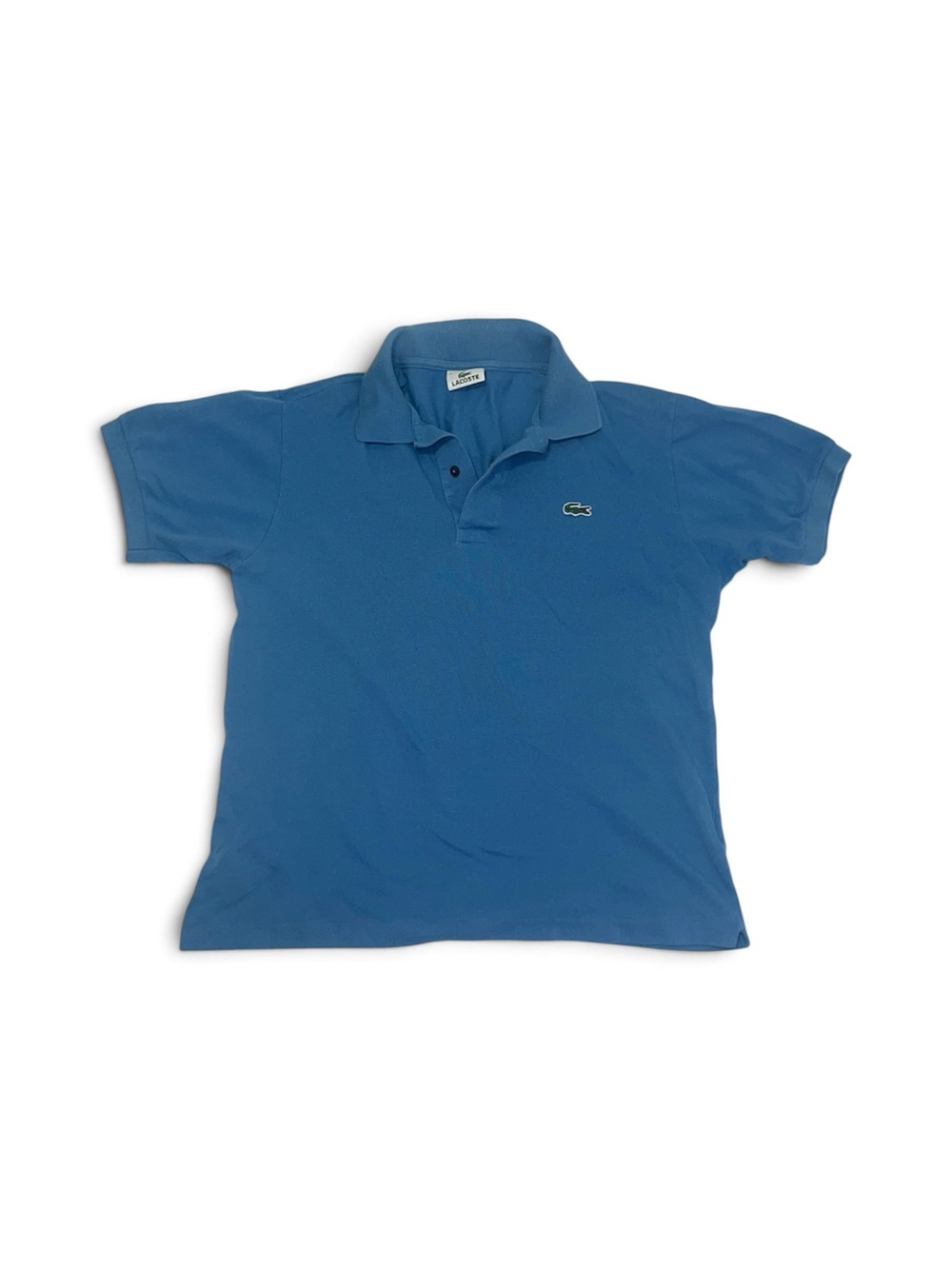Vintage Lacoste Devanlay Blue 100% Cotton Pique Polo Men’s Size 4 Preppy Classic